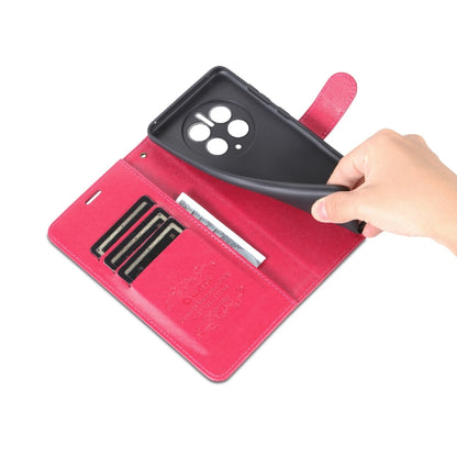 For Huawei Mate 50 Pro AZNS Sheepskin Texture Flip Leather Phone Case(Red) by AZNS