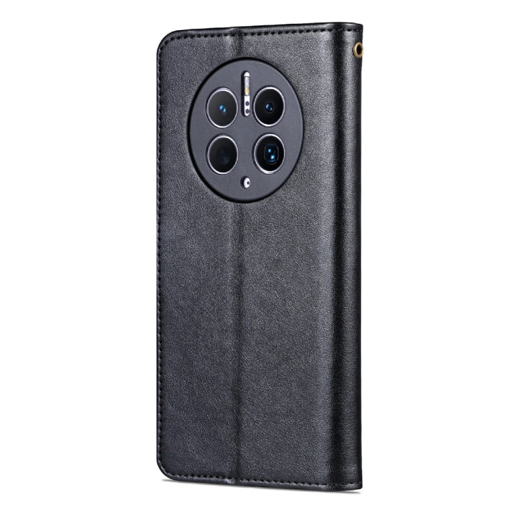 For Huawei Mate 50 Pro AZNS Sheepskin Texture Flip Leather Phone Case(Black) by AZNS