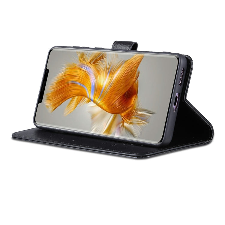 For Huawei Mate 50 Pro AZNS Sheepskin Texture Flip Leather Phone Case(Black) by AZNS