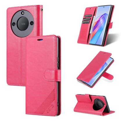 For Honor X40 AZNS Sheepskin Texture Flip Leather Phone Case(Red) by AZNS