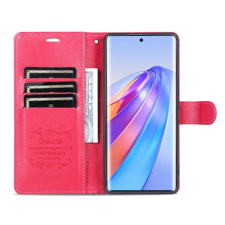 For Honor X40 AZNS Sheepskin Texture Flip Leather Phone Case(Red) by AZNS