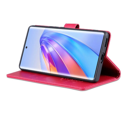 For Honor X40 AZNS Sheepskin Texture Flip Leather Phone Case(Red) by AZNS