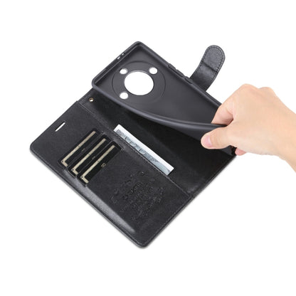 For Honor X40 AZNS Sheepskin Texture Flip Leather Phone Case(Black) by AZNS