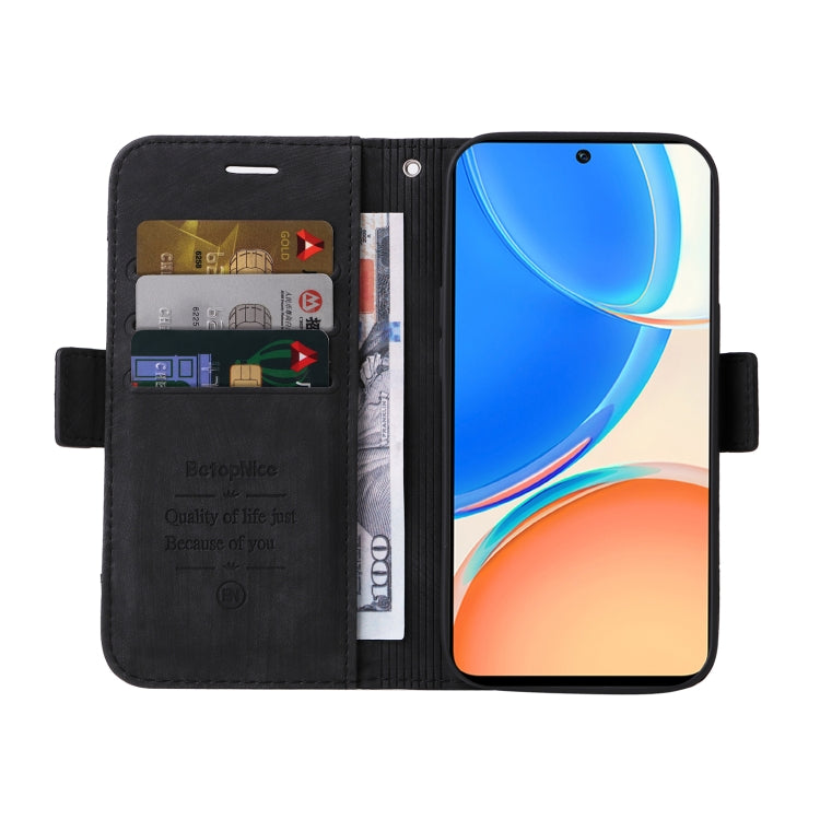 For Honor X8 5G / X6 BETOPNICE Dual-side Buckle Leather Phone Case(Black) by BETOPNICE