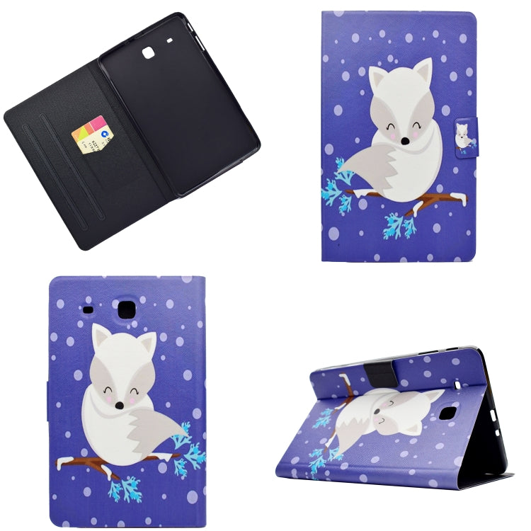 Electric Pressed Left Right Flat Feather Case with Sleep Function Pen Cover & Card Slot & Holder(Arctic Fox) by bashfashion