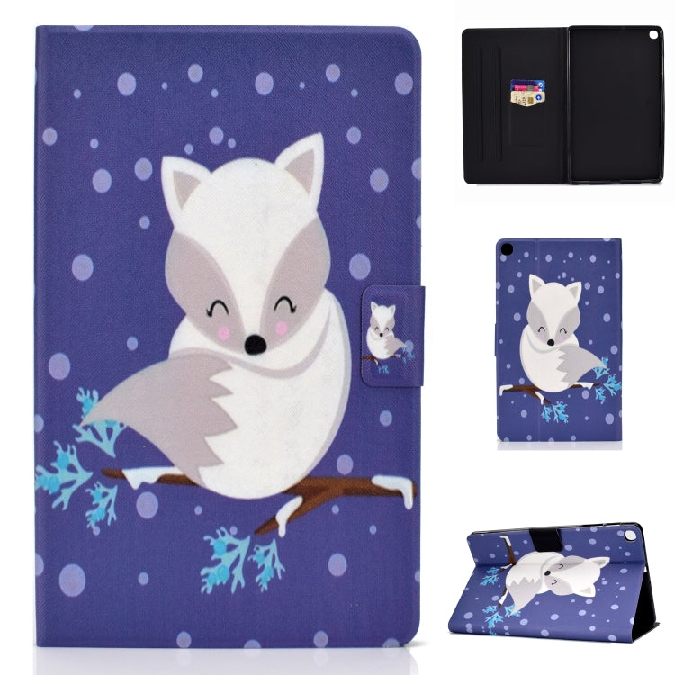 Electric Pressed Left Right Flat Feather Case with Sleep Function Pen Cover & Card Slot & Holder(Arctic Fox) by bashfashion