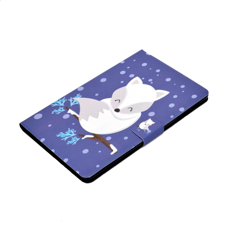 Electric Pressed Left Right Flat Feather Case with Sleep Function Pen Cover & Card Slot & Holder(Arctic Fox) by bashfashion