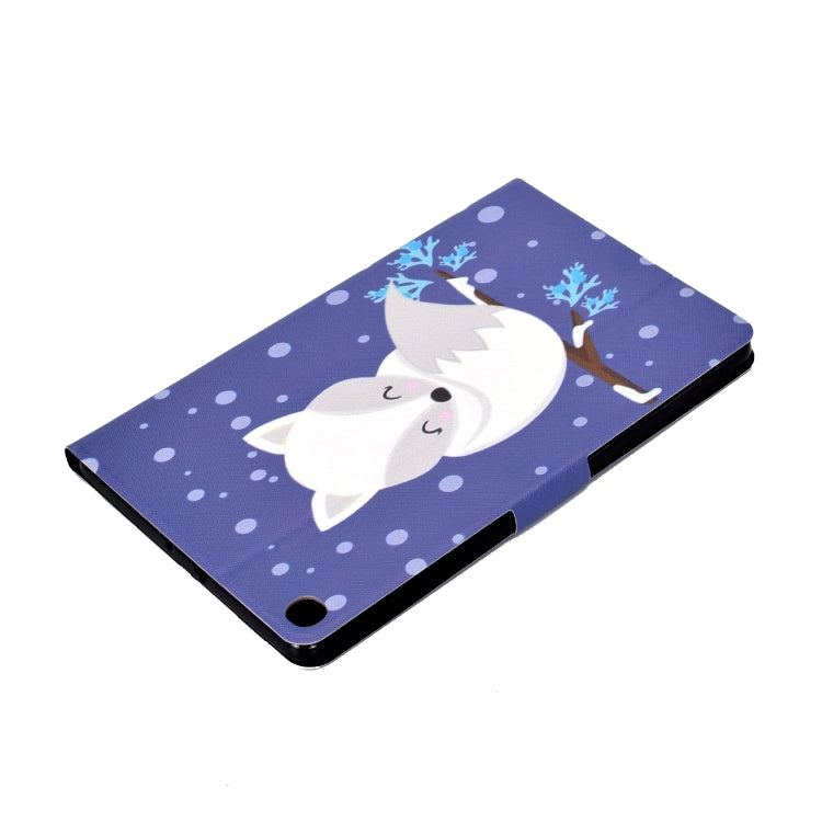 Electric Pressed Left Right Flat Feather Case with Sleep Function Pen Cover & Card Slot & Holder(Arctic Fox) by bashfashion