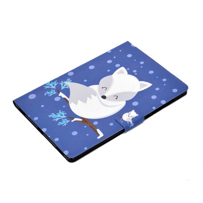 For Galaxy Tab S6 T860 Electric Pressed Left Right Flat Feather Case with Sleep Function Pen Cover & Card Slot & Holder(Arctic Fox) by bashfashion