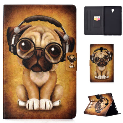 Electric Horizontal Flat Painted Leather Case with Pen Cover & Card Slot & Holder(Shar Pei) by bashfashion