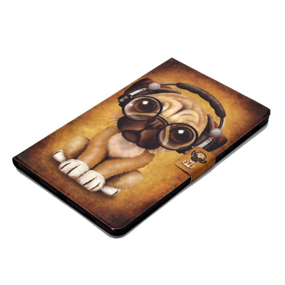 Electric Horizontal Flat Painted Leather Case with Pen Cover & Card Slot & Holder(Shar Pei) by bashfashion