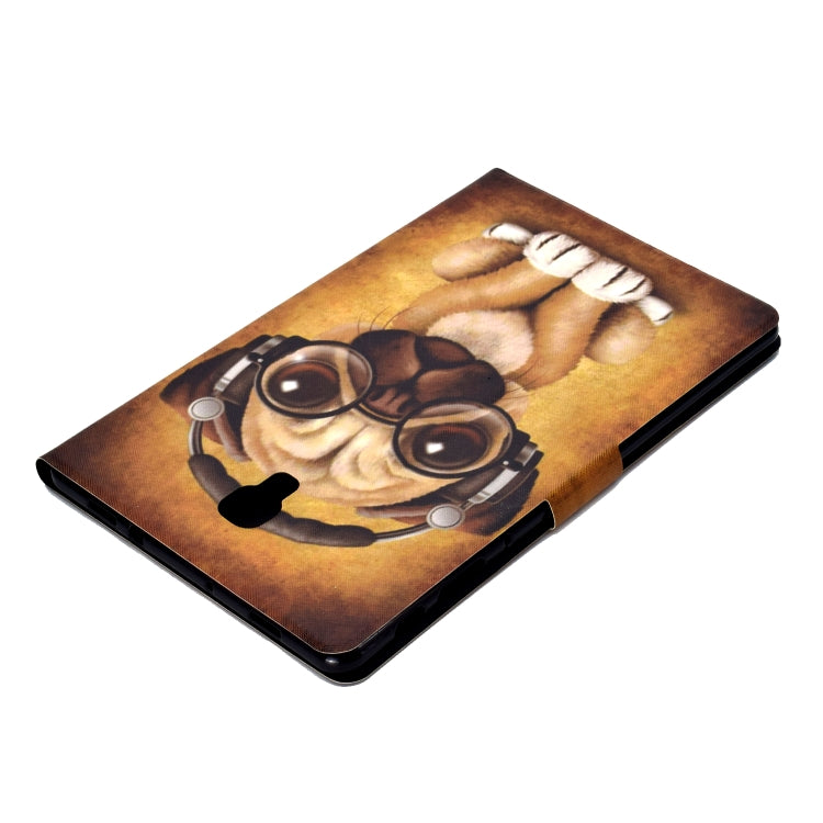 Electric Horizontal Flat Painted Leather Case with Pen Cover & Card Slot & Holder(Shar Pei) by bashfashion