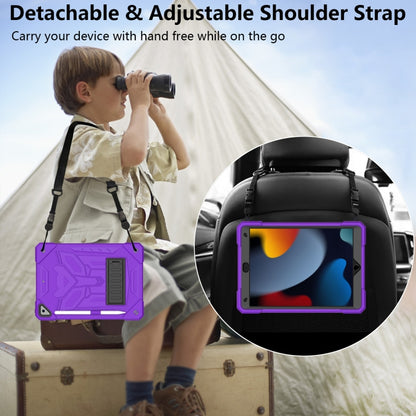 For iPad 10.2 2019/2020/2021 Bumblebee Silicone+PC Shockproof Tablet Case with Holder(Purple) by bashfashion