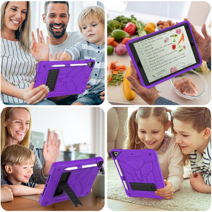 For iPad 10.2 2019/2020/2021 Bumblebee Silicone+PC Shockproof Tablet Case with Holder(Purple) by bashfashion