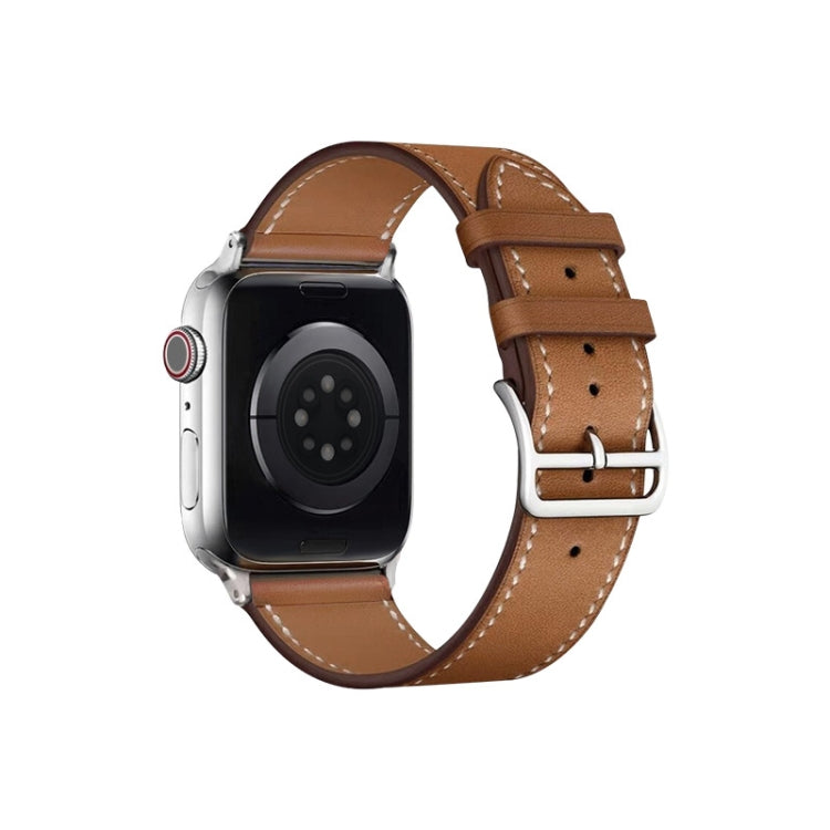 For Apple Watch Series 4/5/6/SE 1/2/3 40mm imak PG1 Series Leather Watch Band(Brown) by bashfashion
