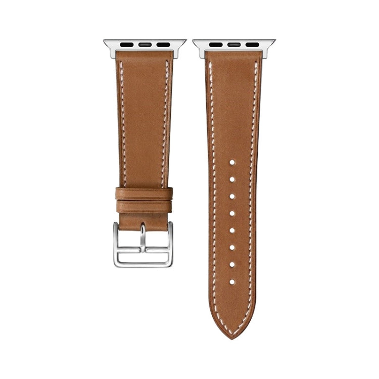 For Apple Watch Series 8 45mm imak PG1 Series Leather Watch Band(Brown) by bashfashion