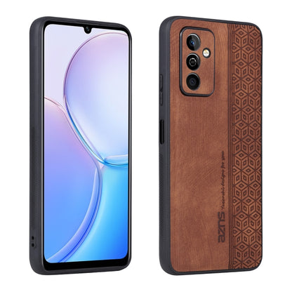 For Huawei Maimang 11 AZNS 3D Embossed Skin Feel Phone Case(Brown) by AZNS