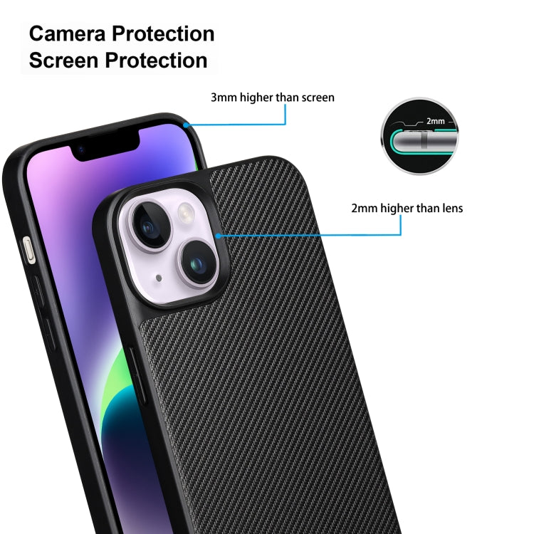 For iPhone 14 ViLi TC Series Kevlar Carbon Fiber Texture Phone Case(Black) by ViLi