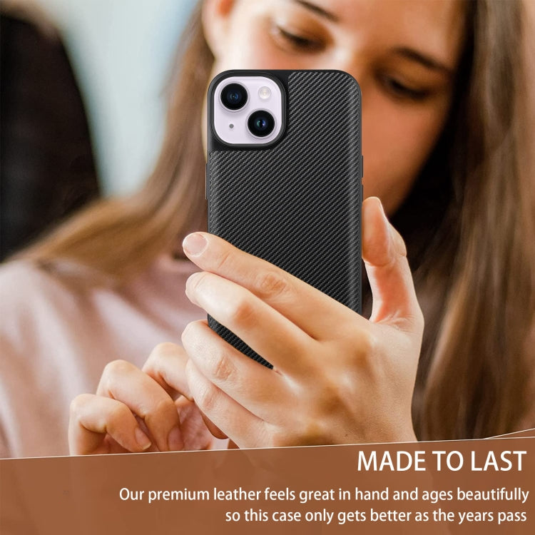For iPhone 14 ViLi TC Series Kevlar Carbon Fiber Texture Phone Case(Black) by ViLi
