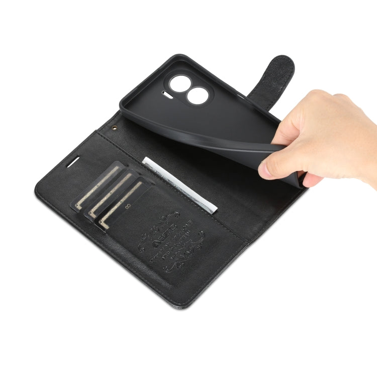 For Honor Play 40 Plus AZNS Sheepskin Texture Flip Leather Phone Case(Black) by AZNS