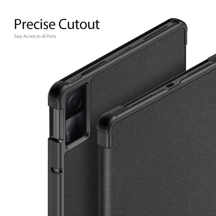 For Xiaomi Redmi Pad 10.61 DUX DUCIS Domo Series Magnetic Flip Leather Tablet Case(Black) by DUX DUCIS