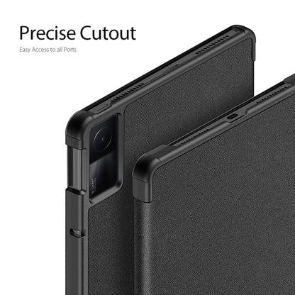 For Xiaomi Redmi Pad 10.61 DUX DUCIS Domo Series Magnetic Flip Leather Tablet Case(Black) by DUX DUCIS