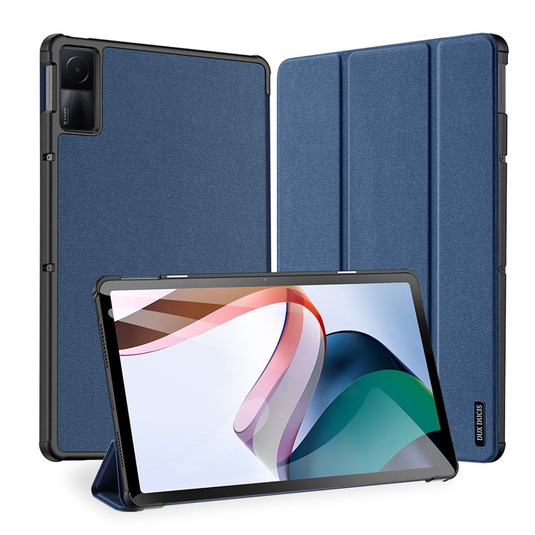For Xiaomi Redmi Pad 10.61 DUX DUCIS Domo Series Magnetic Flip Leather Tablet Case(Blue) by DUX DUCIS