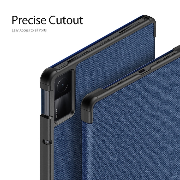 For Xiaomi Redmi Pad 10.61 DUX DUCIS Domo Series Magnetic Flip Leather Tablet Case(Blue) by DUX DUCIS