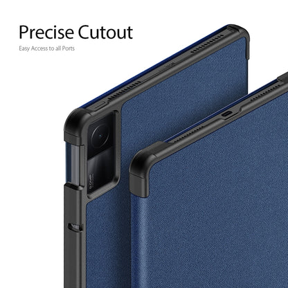 For Xiaomi Redmi Pad 10.61 DUX DUCIS Domo Series Magnetic Flip Leather Tablet Case(Blue) by DUX DUCIS