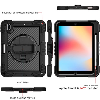 For iPad 2025 / 2022 360 Degree Rotation Shockproof Silicone + PC Tablet Case(Black) by bashfashion