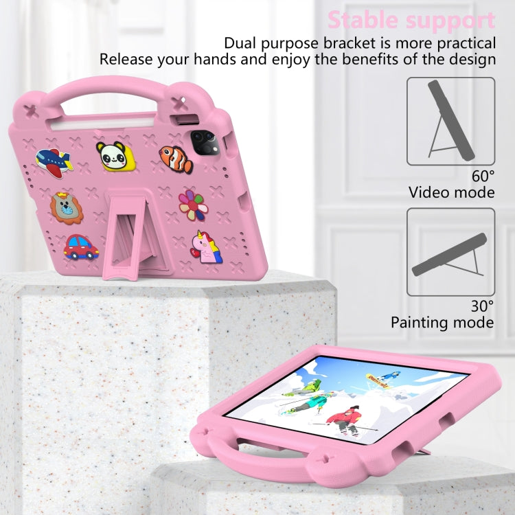 For iPad 2025 / 2022 Handle Kickstand Children EVA Shockproof Tablet Case(Pink) by bashfashion