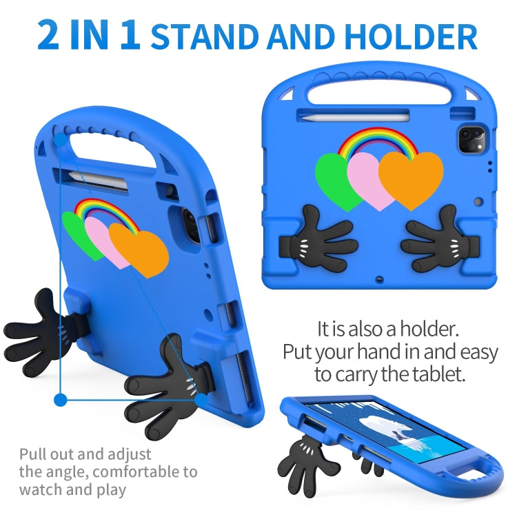 For iPad 2025 / 2022 Love Small Palm Holder EVA Tablet Case(Blue) by bashfashion