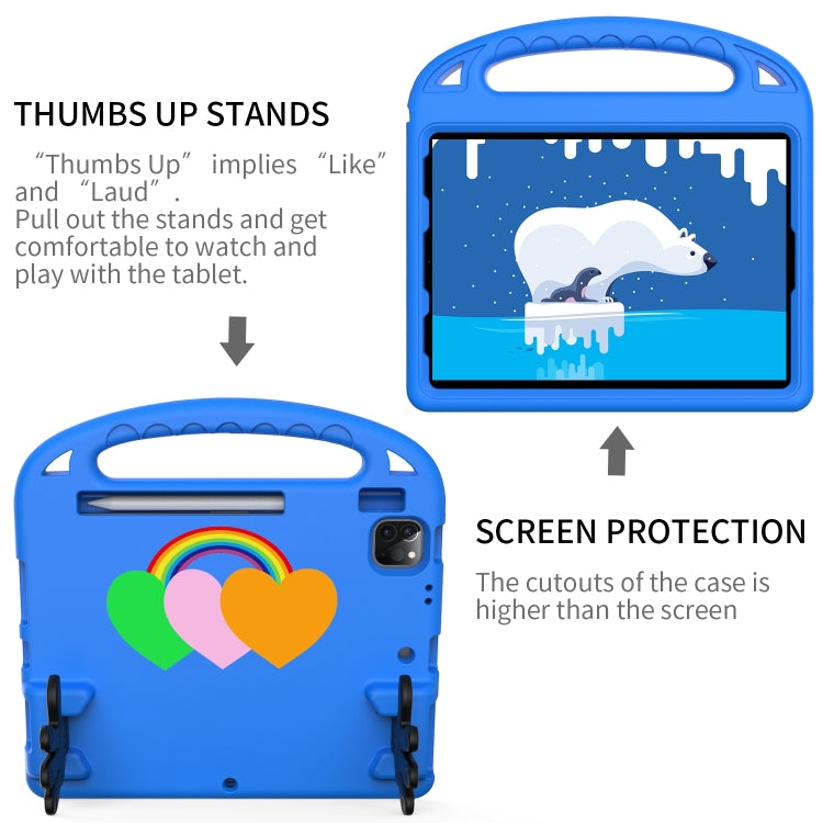 For iPad 2025 / 2022 Love Small Palm Holder EVA Tablet Case(Blue) by bashfashion