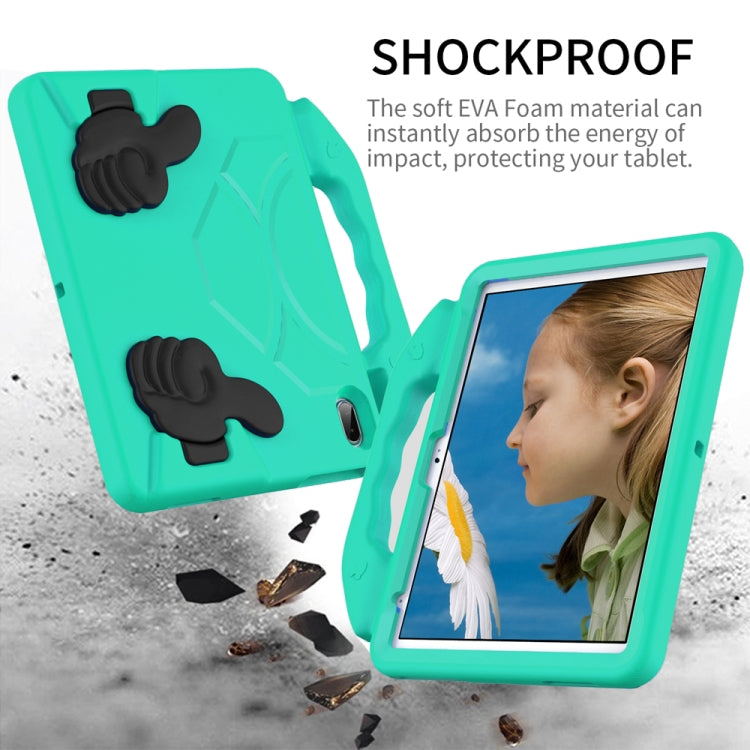 For iPad 2025 / 2022 Children EVA Shockproof Tablet Case with Thumb Bracket(Glacier Green) by bashfashion