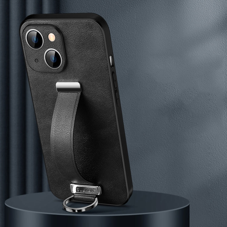 For iPhone 14 SULADA Cool Series PC + Leather Texture Skin Feel Phone Case(Black) by SULADA