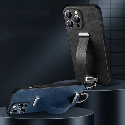 For iPhone 14 Pro Max SULADA Cool Series PC + Leather Texture Skin Feel Phone Case(Black) by SULADA