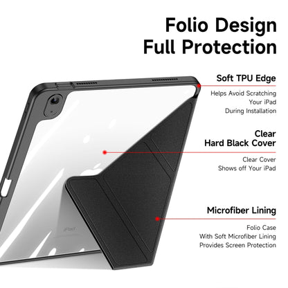 For iPad 2025 / 2022 DUX DUCIS Magi Series Smart Leather Tablet Case(Black) by DUX DUCIS