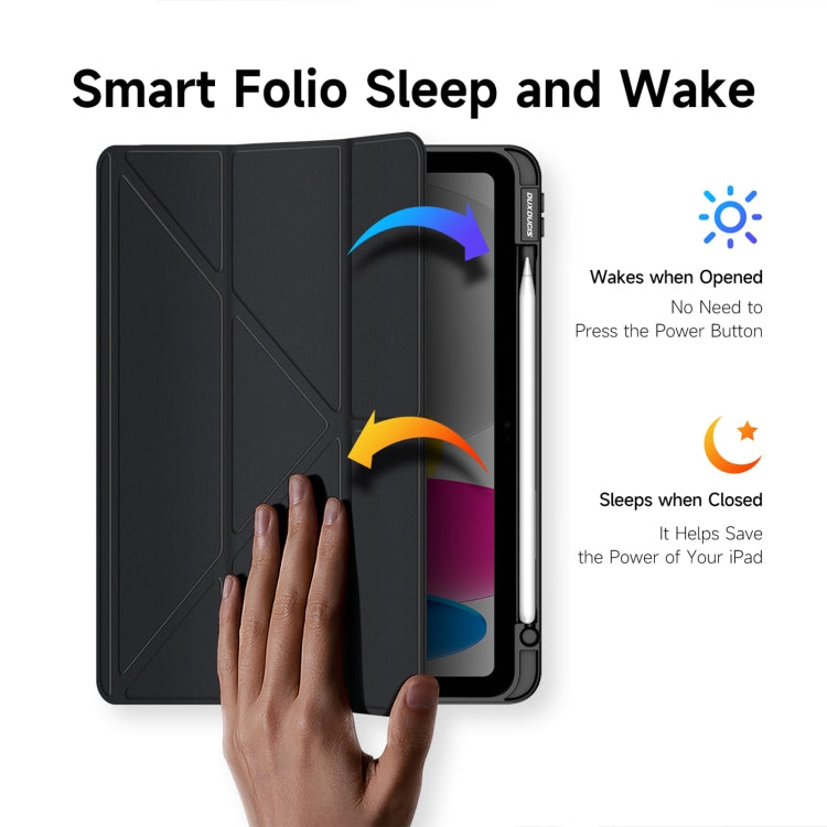 For iPad 2025 / 2022 DUX DUCIS Magi Series Smart Leather Tablet Case(Black) by DUX DUCIS