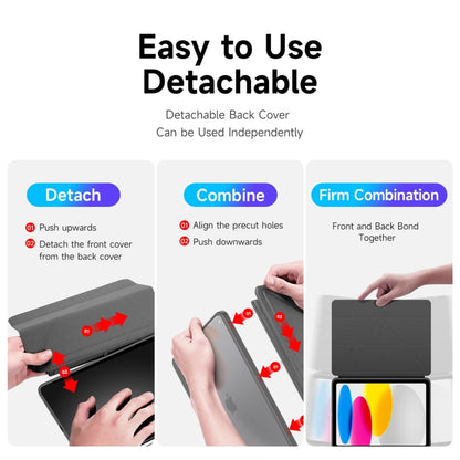 For iPad 2025 / 2022 DUX DUCIS Magi Series Smart Leather Tablet Case(Grey) by DUX DUCIS