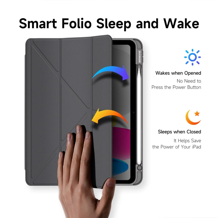 For iPad 2025 / 2022 DUX DUCIS Magi Series Smart Leather Tablet Case(Grey) by DUX DUCIS