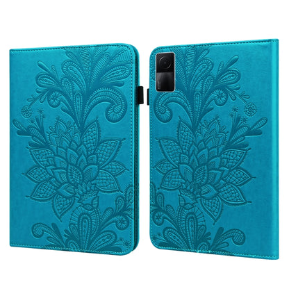 For Xiaomi Redmi Pad 10.61 Lace Flower Embossing Pattern Leather Tablet Case(Blue) by bashfashion