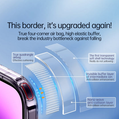 For iPhone 14 Plus SULADA Crystal Steel Series TPU Transparent Phone Case(Black) by SULADA