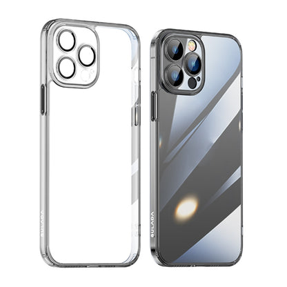 For iPhone 14 Pro SULADA Crystal Steel Series TPU Transparent Phone Case(Black) by SULADA