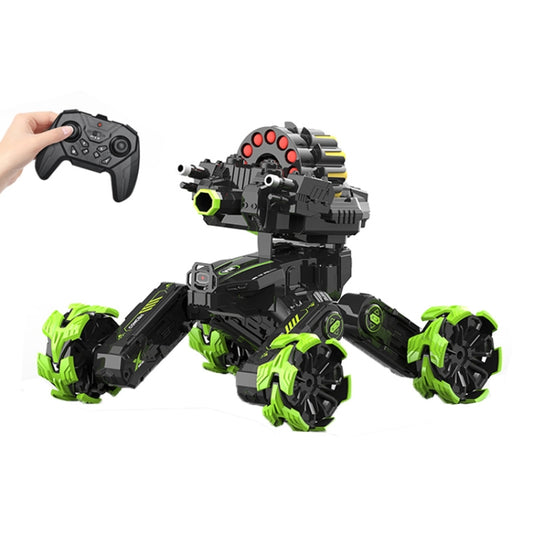 DM-518 Four-wheel Battle Blooming Tire Spray Remote Control Car, Specification:Single Control Soft Bomb(Green) by bashfashion