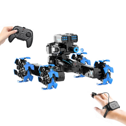 DM-528 Four-wheel Battle Blooming Tire Spray Remote Control Car, Specification:Dual Control Water Bomb(Blue) by bashfashion