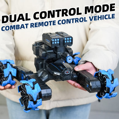 DM-528 Four-wheel Battle Blooming Tire Spray Remote Control Car, Specification:Dual Control Water Bomb(Blue) by bashfashion