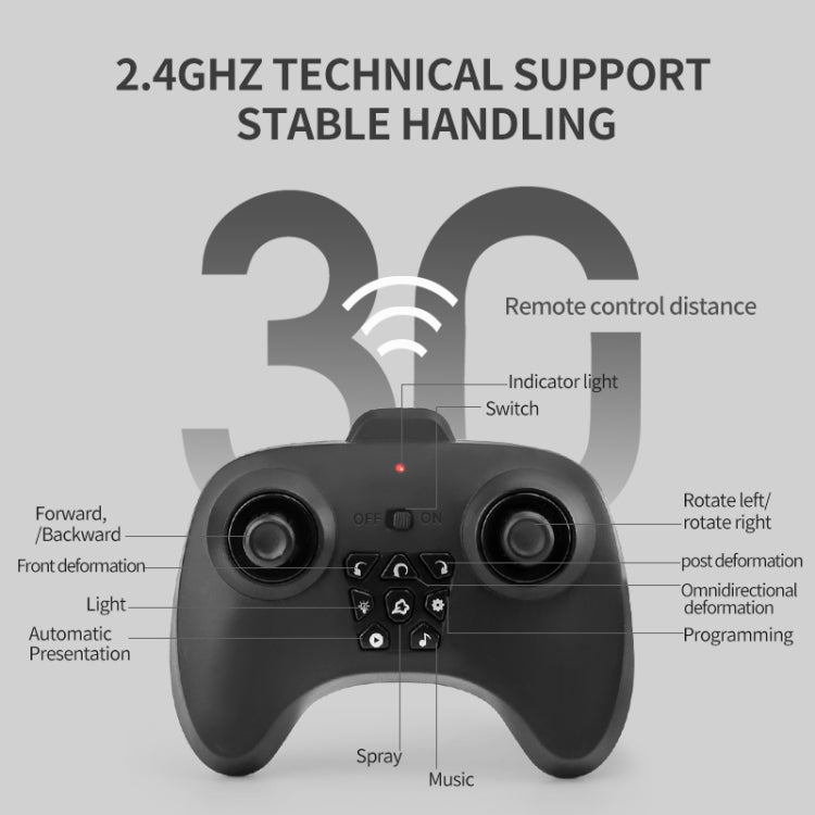 DM-558 Eight Wheel Stunt Drift Spray Remote Control Car, Specification:Dual Control(Blue) by bashfashion