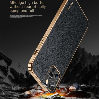 For iPhone 14 Pro Max SULADA Shockproof TPU + Handmade Leather Phone Case(Green) by SULADA