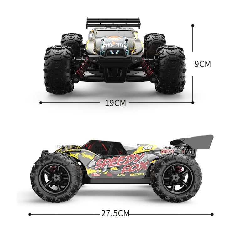 9307E 1:18 Full Scale Remote Control 4WD High Speed Car(Black Yellow) by bashfashion