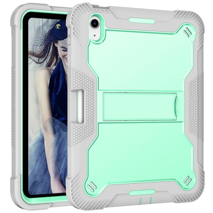 For iPad 2025 / 2022 Silicone + PC Shockproof Tablet Case(Mint Green+Grey) by bashfashion
